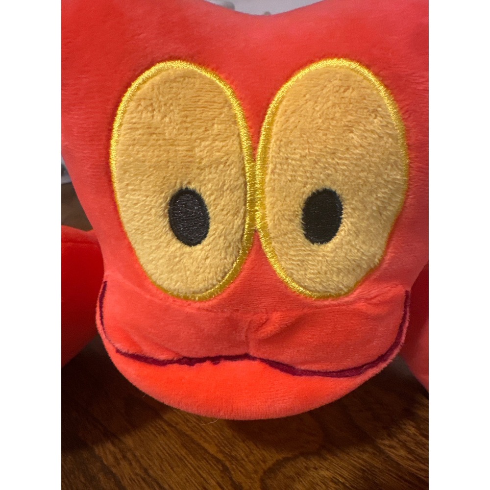 Disney Princess The Little Mermaid Sebastian Crab Plush Toy Orange Red PC229J - Picture 6 of 6